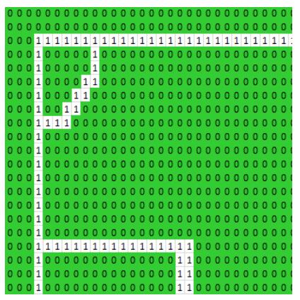 Fig. 11 - Binary game field file loaded in memory