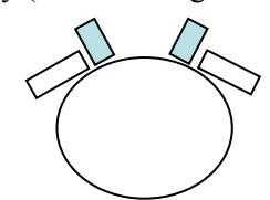 Fig.6 The dribbling device and the position of the ball