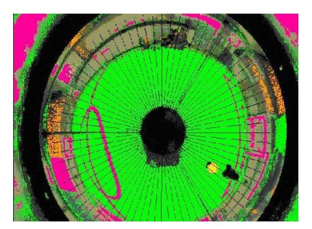 Fig. 8.Scan the radiuses from center