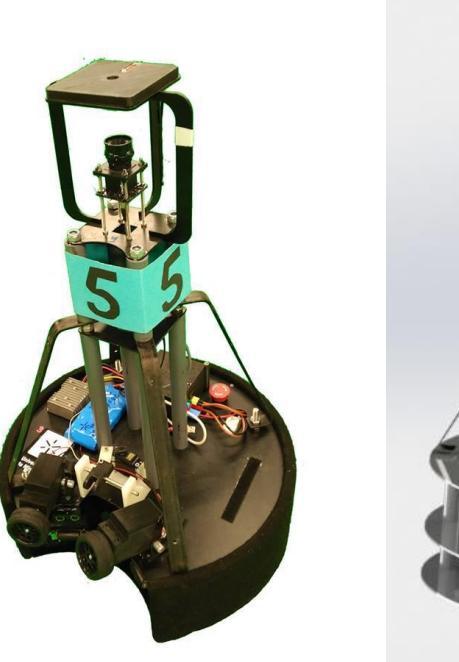 MinhoTeam's updated robotic platform, with the steel bars applied. (Fig.1)