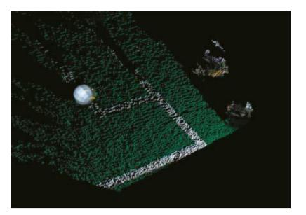 Fig. 7. The fitted ball by using the RANSAC algorithm.