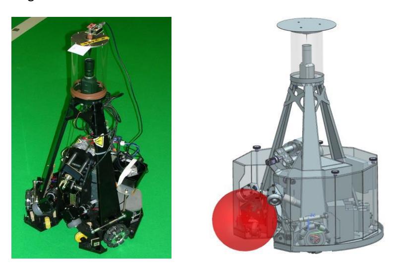 Robot mechanical layout around sheet aluminum frame