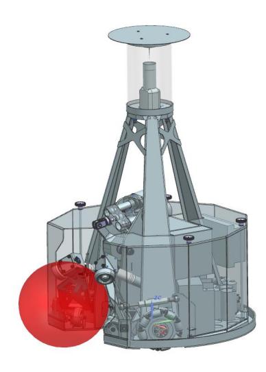 Fig2. Robot mechanical layout around sheet aluminum frame