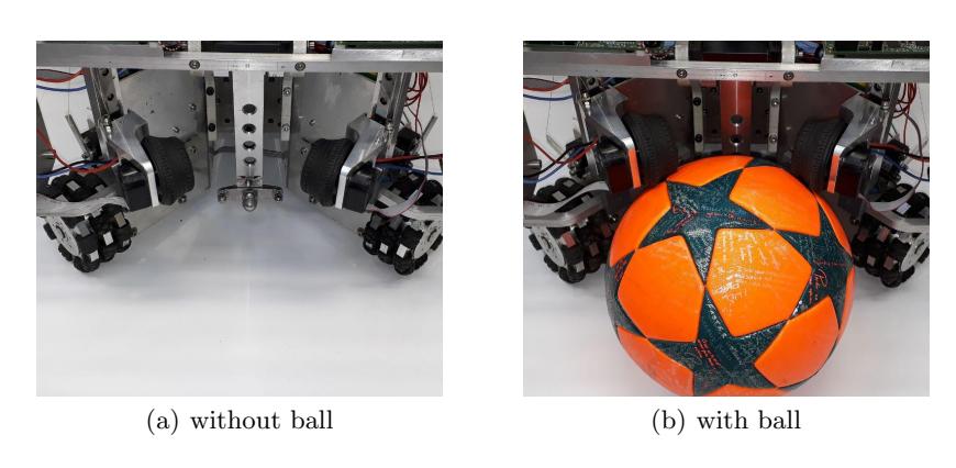 Fig. 4. First test setup of the improved active ball handling system.