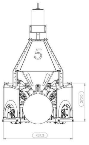 Fig 2. MRL 3-wheels robot dimensions