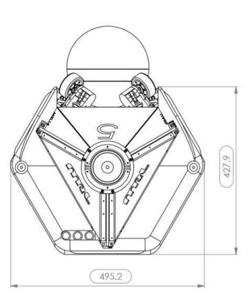 MRL 3-wheels robot dimensions