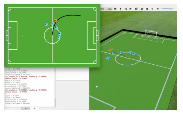 We can see that the robot reached its destination efficiently, re-planning dynamically, as needed to avoid any collision