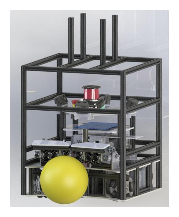 Fig. 4. Generated image of the 2023 and 2024 robots of Robot Club Toulon Team.