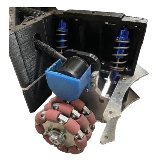 Fig. 3. Suspended gearbox with omni-wheel