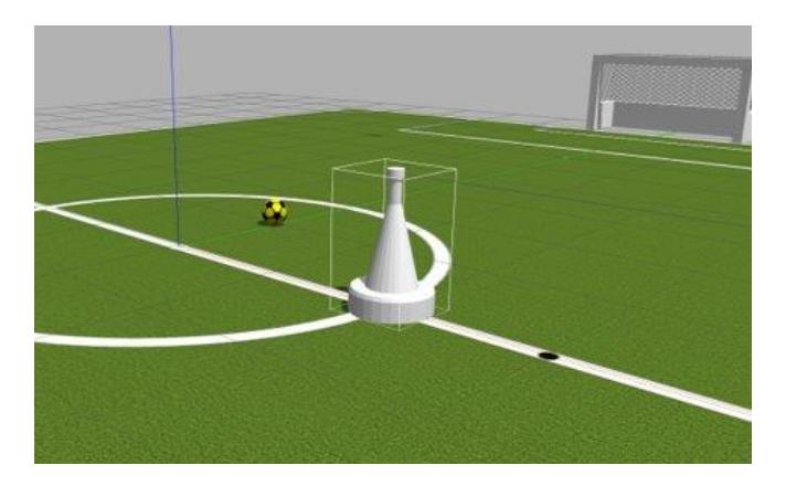 Fig. 6. A screenshot of our digital twin simulation build in the Gazebo Simulator