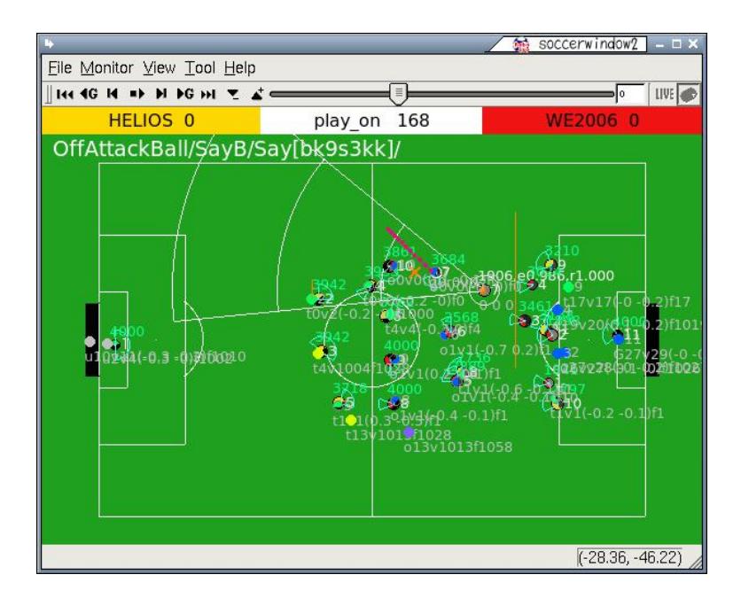 Fig. 1. Snapshot of soccerwindow2