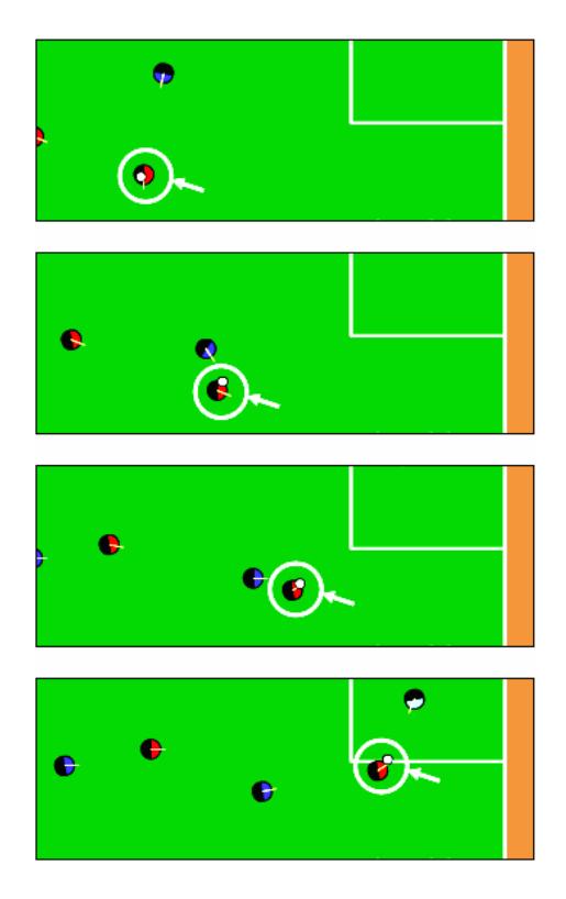 Fig. 4. Action sequence of the mimicking agent.