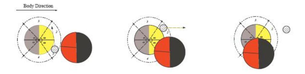 Figure 4. Presentation of a successful dribble