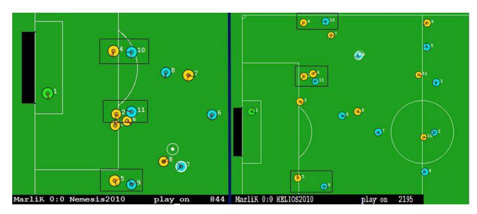 Play_on mark against different teams.