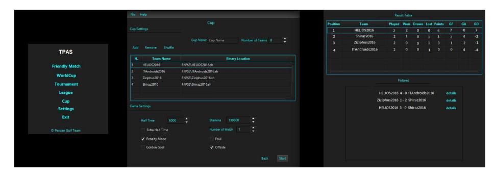 A sample cup in Tournament Planning and Analyzing Software