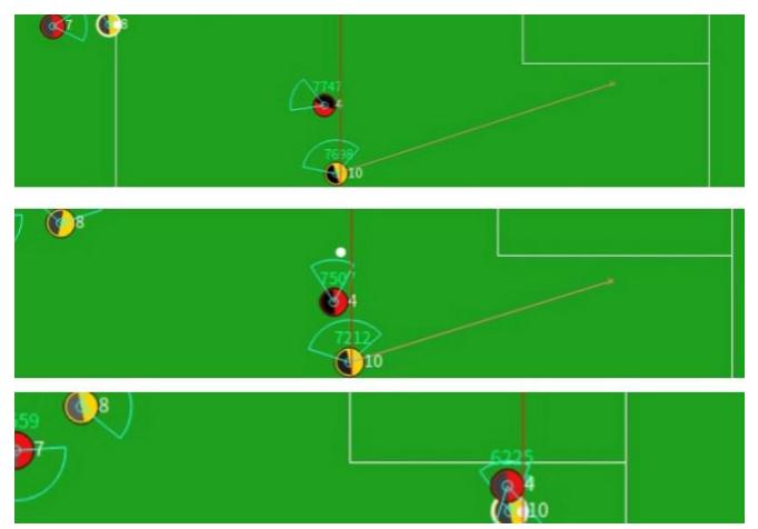 Example drawing of a long through pass.