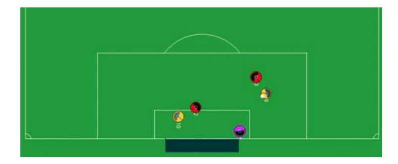 Fig. 1. Screenshot of training scene arranged randomly.