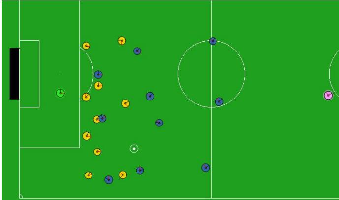 Fig. 5. You can see our middle line is helping defense line.