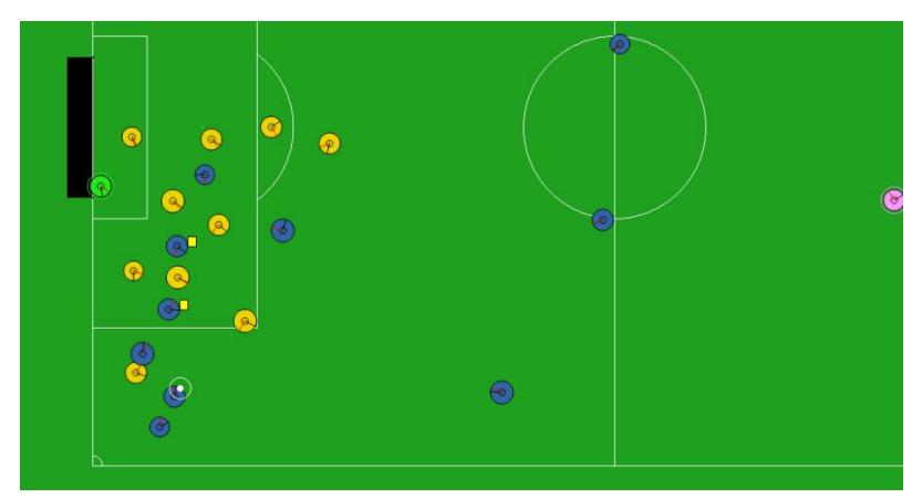 Fig. 7. We manually entered positions for the players.