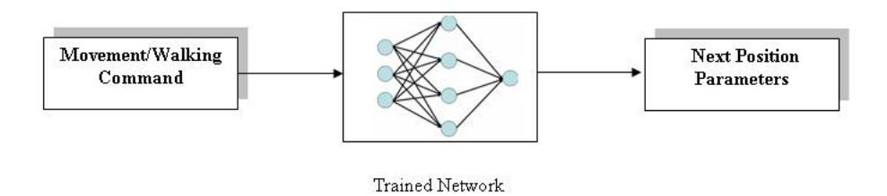 Fig. 3. Using Trained network for direct estimating of the ZMP parameters