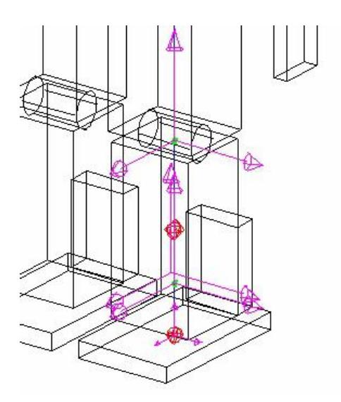 Fig. 3. A frame in the foot for computing the center of pressure relative to the robot's torso.
