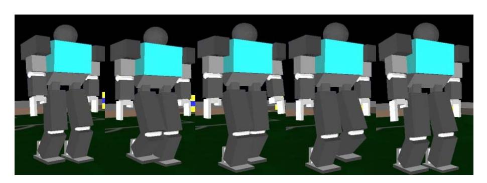 Fig. 2: A screenshot of the walking behavior