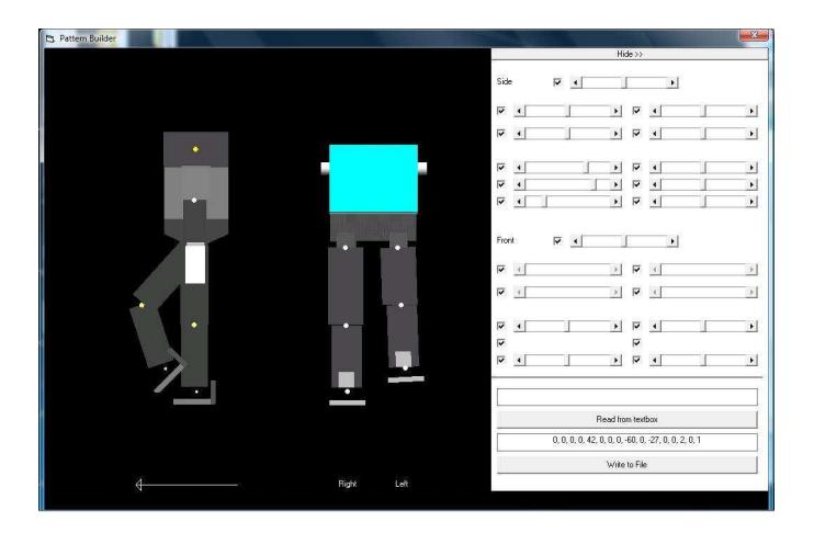 Fig.5. Patter Builder tool for generating middle-patterns of skills.