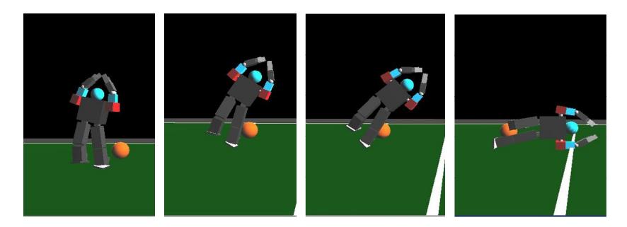 Fig.8 Soccerbot diving skill