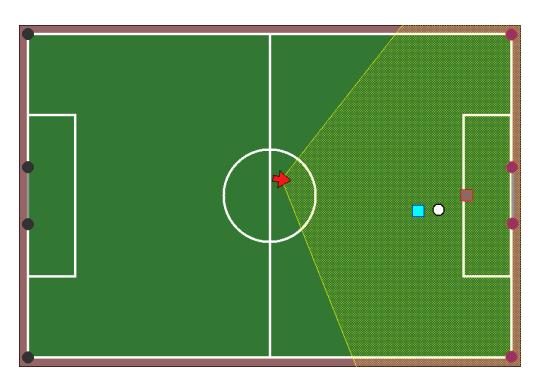 Fig. 1. Visible object in the soccer field