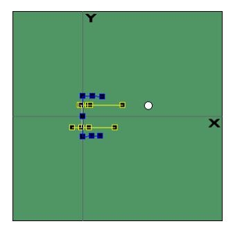 Fig. 3. Position of feet and ball