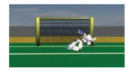 Fig. 5. A goalie dive position
