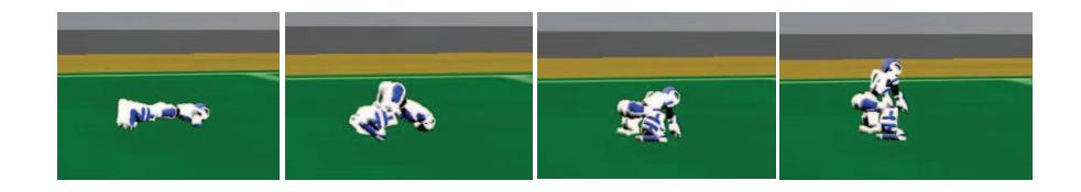 Fig. 6. Different phases of the stand up behavior