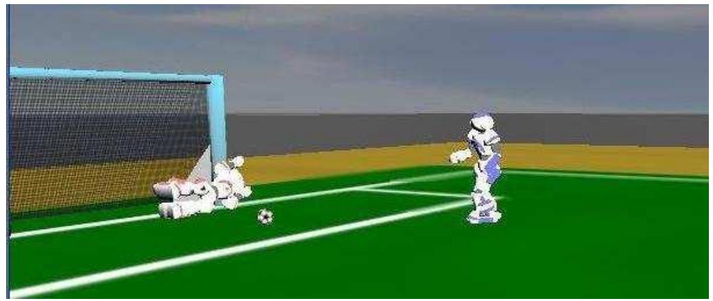 Fig.7. Portraying goalkeeper reaction