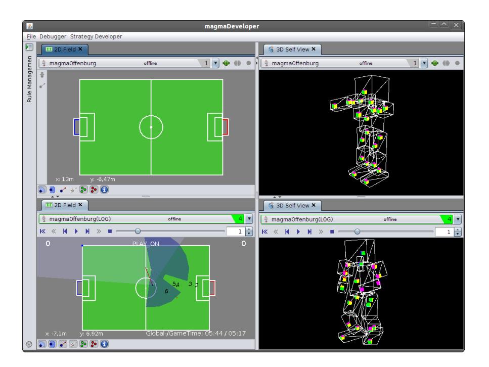 Fig. 2. Developer tool multiple open views