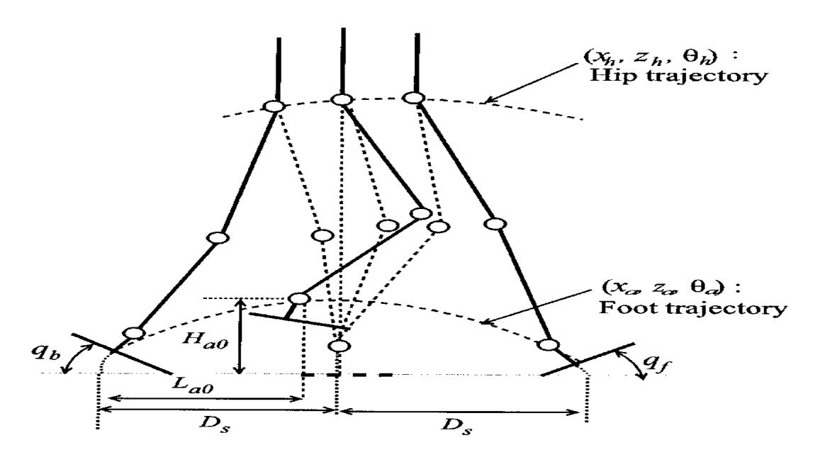 Fig.3 Walking parameters
