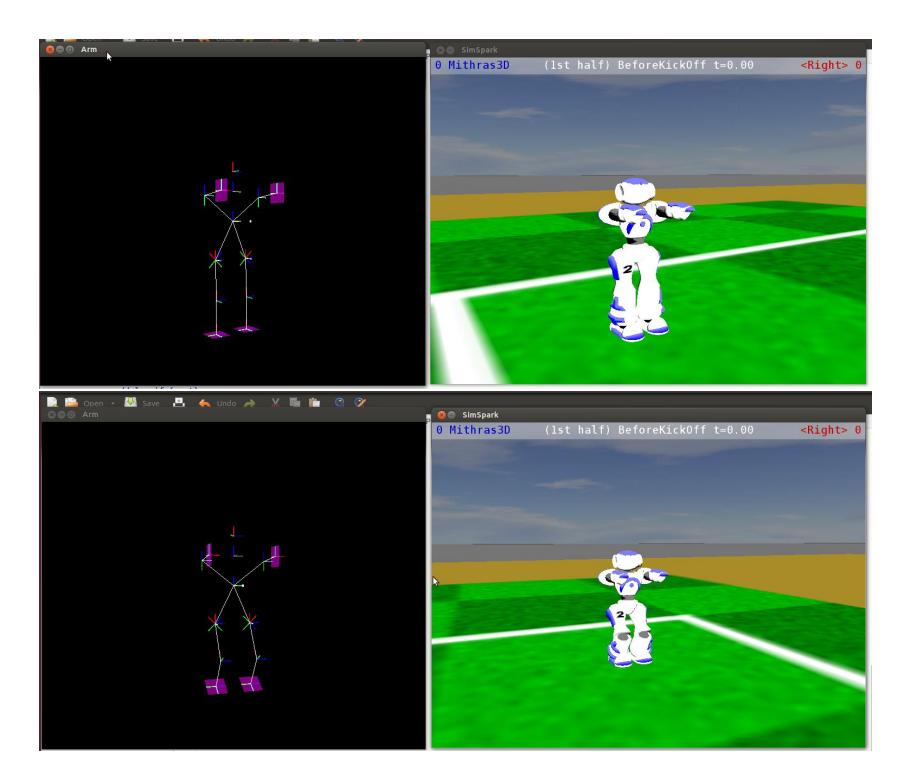 Fig. 6. Agent modeling using OpenGL