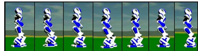 Fig. 7. Forward walking image sequence