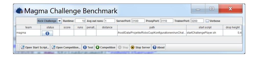 Fig. 3. magmaChallenge front-end (here for the kick challenge).