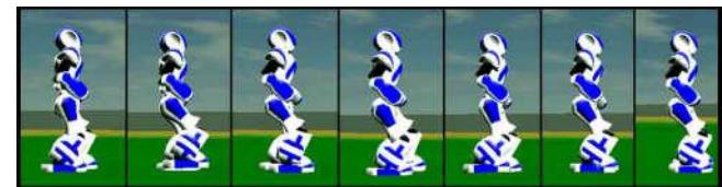 Fig. 7. Forward walking image sequence