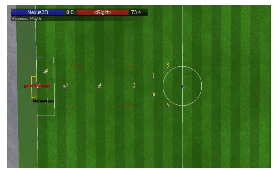 Fig. 6. Using the same formation in 3D simulation
