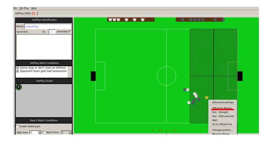 Fig. 3. Setplay Editor environment.