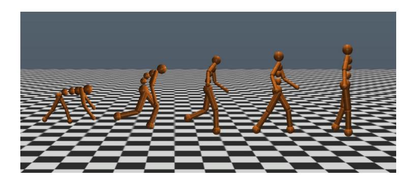 Fig. 5. Reinforcement Learning Walking[13].