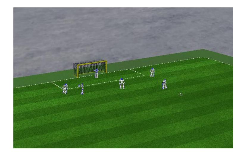 Fig. 5: Intercepting ball in defensive mode