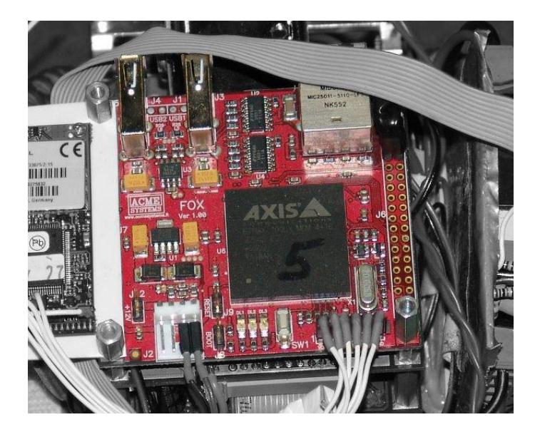 A Foxboard assembled in a robot