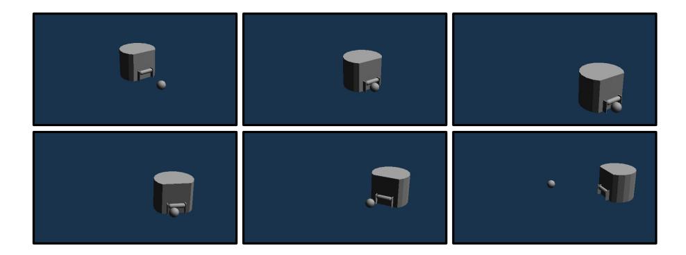 A simulation sequence of a 