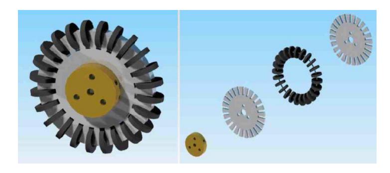 Fig. 2. Omnidirectional aluminium wheels