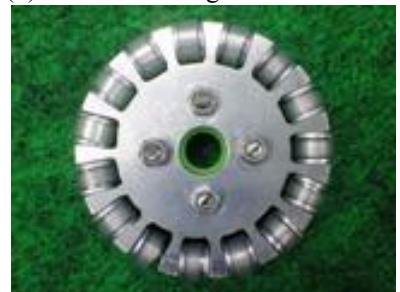 (d) with thick silicone rubber ring tires