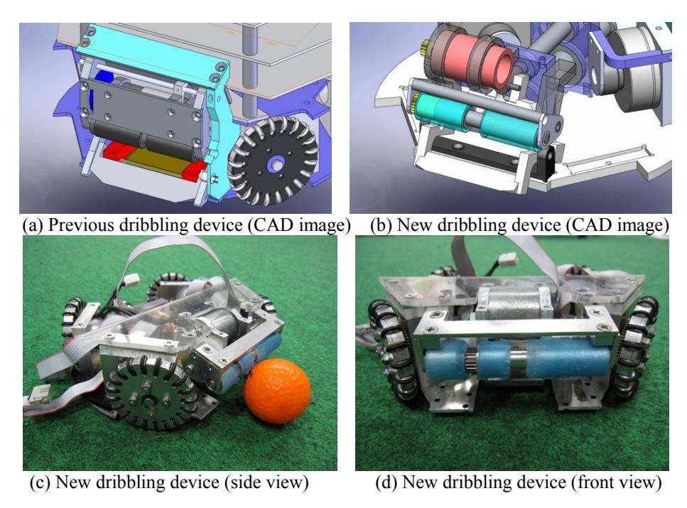 Previous and new dribbler device