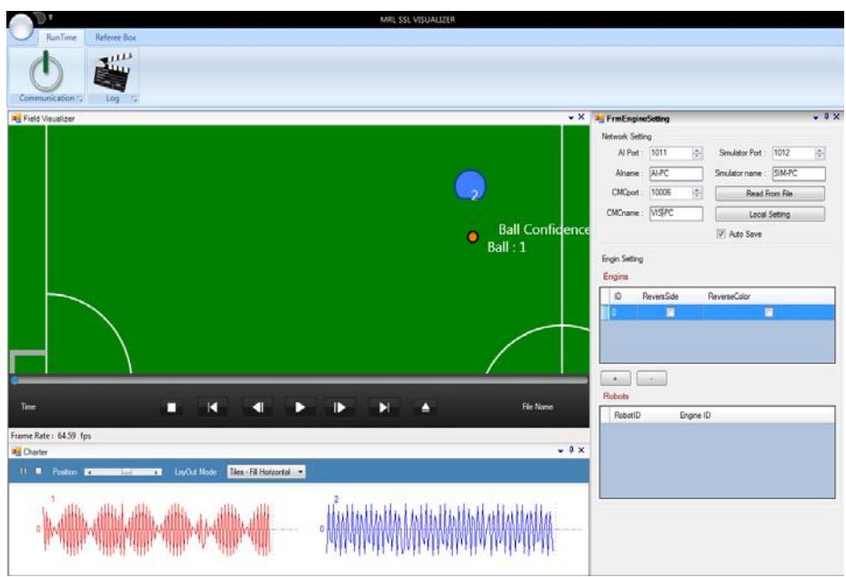 Fig. 1. User Interface of the AI, showing the viewer and settings Box