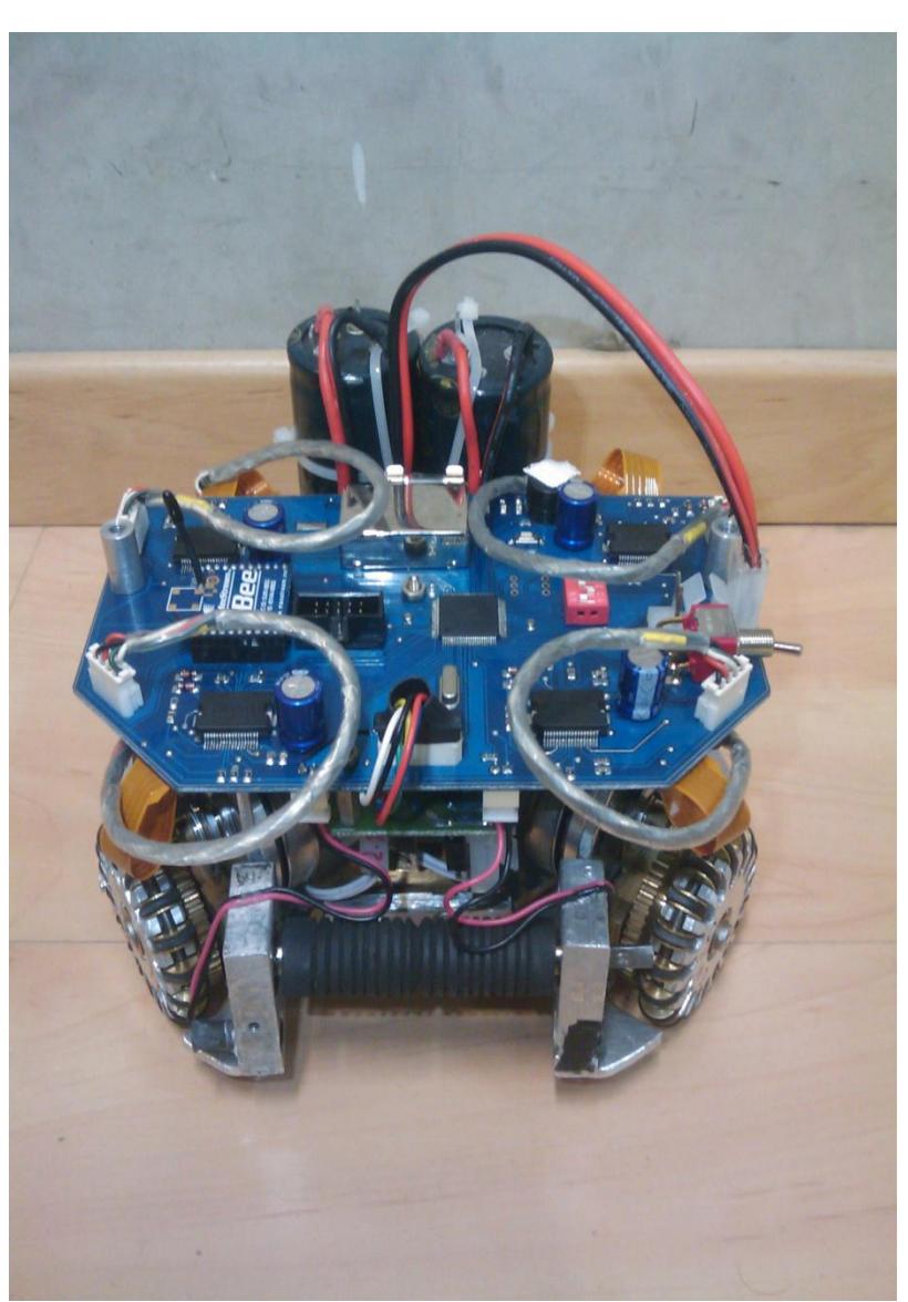 A picture of two Omid robots.